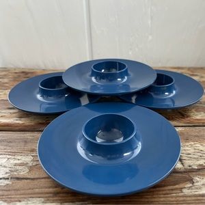 ROSTI DENMARK MEPAL DINNERWARE - Style Copenhagen - Set of 4 Deep Blue Egg Cups.